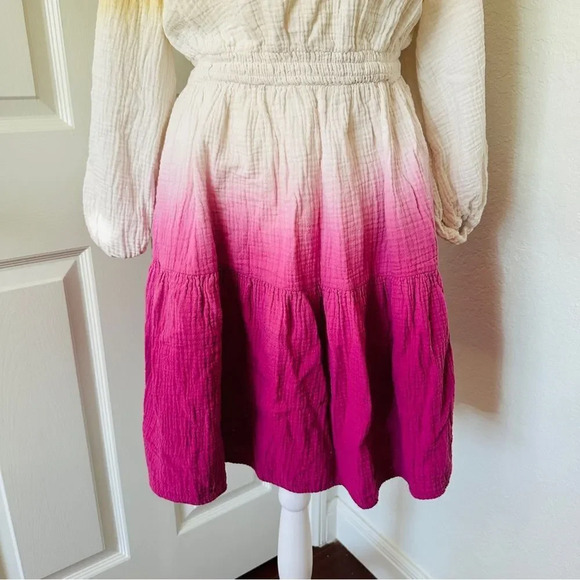 Universal Thread Ombré Colorful Long Sleeve Skater Dress - Picture 3 of 10